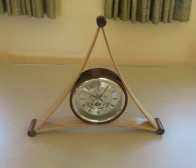 This skeleton clock won a turning of the month for Howard Overton
